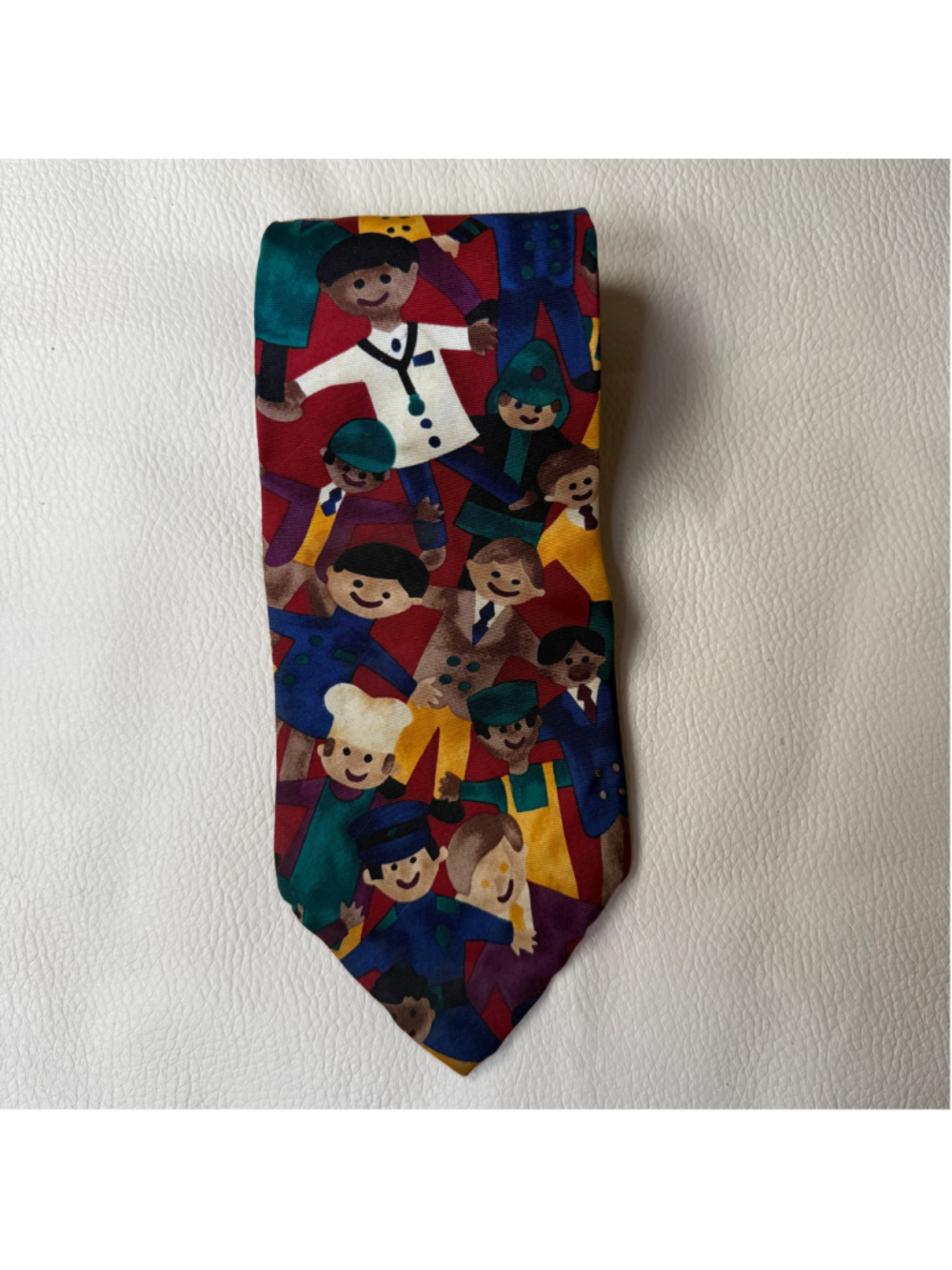 Save the Children 100% Silk Tie Sarah Age 12 Dads Art Novelty Mens Necktie